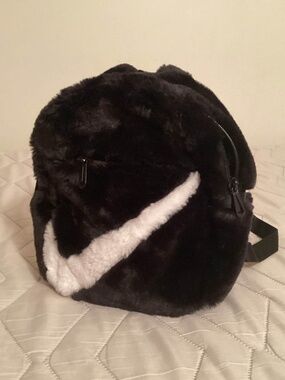 Mini faux fur Nike backpack